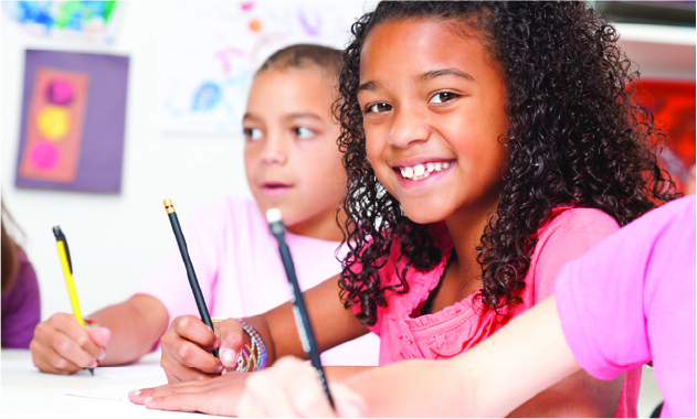 Children playing at after school club